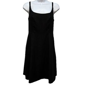 Old Navy Mini Dress Women's Size XS Black Linen Ruched Back Spaghetti Strap NWT